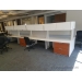 White Teknion Straight Desk with Overhead